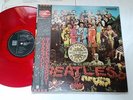 BEATLES SGT.PEPPERS JAPAN 1982 LIMITED MONO RED VINYL w/NARROW OBI INNER GROOVE