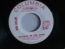 ORIGINAL DYLAN 1963 BLOWIN' IN THE WIND WHITE LABEL PROMO 45 NICE
