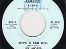 NORTHERN SOUL 45-LEE MOSES on GATES-SHE'S A BAD GIRL