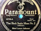 PARAMOUNT BLIND LEMON JEFFERSON THAT BLACK SNAKE MOAN NO. 2,      12756