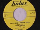 JIMMY SIMPSON: I'm A High Toned Papa / I Broke My Heart 45 rare Rockabilly