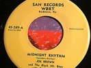 Joe Brown 45 Fishn' Fever San Records WBRT Rare Hillbilly
