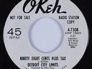 Funk 45 DETROIT CITY LIMITS Ninety Eight Cents Plus Tax OKEH HEAR