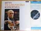 DECCA SXL 6393 WB stereo Benjamin Britten solo cello suites Rostropovich