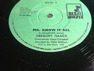 GREGORY ISAACS . MR . KNOW IT  ALL / WAR OF STARS . DEB  MUSIC . DEB 004 .EX+