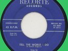 NINO & EBB-TIDES Tell the World I Do 45rpm Recorte 1958 doo-wop