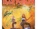IRON MAIDEN - RUNNING FREE - SIGNED BY BAND - VINYL LP SLEEVE ONLY - ORIGINAL