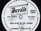 Hear Black Gospel 78 rpm NATIONAL CLOUDS OF JOY Jesus Make Me... HERALD 2002