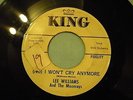 TOUGH New Breed R&B Lee Williams & The Moonrays (No) I Won't Cry Anymore King