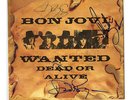 BON JOVI - WANTED DEAD OR ALIVE - SIGNED BY BAND VINYL LP SLEEVE ONLY ORIGINAL