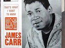 JAMES CARR That's What I Want To Know EP FRENCH PS MINT/MINT