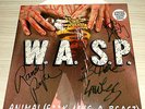 W.A.S.P - ANIMAL - RARE UK AUTOGRAPHED WHITE VINYL 12
