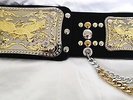 ELVIS STYLE STUNNING AFTER THE SHOW BELT 3 WITH CHAINS ,  golden eagle
