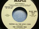 The Chosen Few - Taking All The Love I Can - Rare Soul Promo 45 on Maple