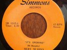 RARE 70's Soul Crossover Northern Chicago MERV MURPHY 45 It's Growing on SIMMONS