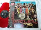BEATLES SGT.PEPPERS JAPAN 1982 LIMITED MONO RED VINYL w/NARROW OBI INNER GROOVE
