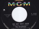 BROADWAYS You Just Don't Know RARE northern soul 45 two superb dancers LISTEN