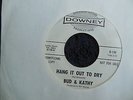 BUD & KATHY-HANG IT OUT TO DRY,DOWNEY,DJ WHITE LABEL ,RARE GARAGE PUNK ORIGINAL