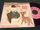 RARE XMAS Burl Ives Decca Promo 45 & Picture Sleeve  Holly Jolly Christmas