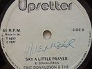 12 INCH / ERIC DONALDSON & THE KEYSTONES / SAY A LITTLE PRAYER / LISTEN