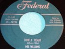 HEAR::: MEL WILLIAMS Lonely Heart   Soldier Boy 1955n FEDERAL 12236