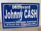 RÉPLIQUE plaque de rue place JOHNNY CASH    personnalisation possible ( + 2 € )