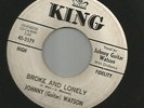 NEW BREED R&B bw/ SOUL BLUES- JOHNNY WATSON--BROKE & LONELY-HEAR-1961 PROMO KING