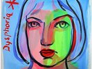 Val Denham  DYSPHORIA  vinyl L.P. album. Limited edition Hand painted cover