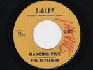 '63 Twin Spin SURF Instros REVELIERS Hanging Five/Patch G-CLEF M- HEAR BOTH NOW