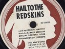 78 RPM RARE SPORTS ITEM ;(NFL) RED SKINS RECORD  MUST SEE / VG+++E-