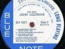 John Coltrane LP Blue train Blue Note 1st press RVG & Earhole 47 West 63rd NYC