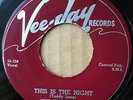 The Kool Gents DOO WOP 45 This Is The Night / Do Ya Do on Vee Jay Lbl HEAR BB229