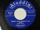 Charles Brown BLUES R&B 45 Rollin Like A Pebble In Sand ALADDIN Label HEAR BB102