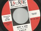 DOOWOP-- CARLO & GROUP-- RING A LING --HEAR BOTH- 1964 PROMO LAURIE