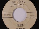 ROLLERS: Troubles / The Bug 45 (slight storage warp,  small lbl tear on b-side.