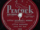 Hear R&B 78 rpm LITTLE RICHARD Little Richard's Boogie PEACOCK 1658 Johnny Otis
