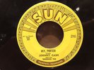 HEY, PORTER / CRY CRY CRY - JOHNNY CASH - ORIG SUN 221 - 45 RPM - PUSH MARKS
