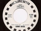 JOHNNY RIVERS Baby Come Back / Long Long Walk  Rockabilly 45 on Roulette NM Hear
