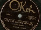 Virginia Liston Bill Draw, Clarence Williams, Bechet  Armstrong Okeh 8173 78 rpm
