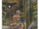 IRON MAIDEN SOMEWHERE IN TIME - SIGNED BY BAND VINYL - SLEEVE ONLY - ORIGINAL