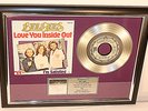 Bee Gees, Love You Inside Out, mit Cover, Platin Record, Schallplatte Award gold