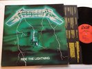 METALLICA ride the lightning LP 1984 bernett GREEN cover FRENCH PRESS red label