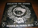 DEATH IN JUNE   runes in paris 2013   7'  CLEAR VINYL