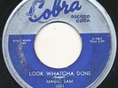 MAGIC SAM on Cobra --LOOK WHATCHA DONE-- 50s r&b blues rocker 45 | ORIG LISTEN