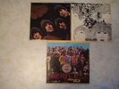 3 BEATLES CAPITOL LP RECORDS SGT PEPPER W/CUTOUTS SMAS 2653 REVOLVER RUBBER SOUL