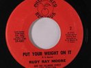 rare Soul Funk 45 RUDY RAY MOORE put your weight on it CHERRY RED Hear