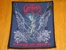 OBITUARY CAUSE OF DEATH 1990 VINTAGE PATCH ASPHYX MORBID ANGEL PESTILENCE