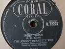 The Johnny Burnette Trio : Honey Hush - UK rare original 78 Vogue Coral 1957
