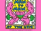 Top Rare Keith HARING Art Cover Man To Man Feat. Paul Zone At the Gym