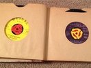 Vintage Record Album w/ (12) 45rpm Records & 12 Adapters, Mixed Artists